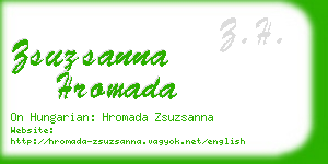 zsuzsanna hromada business card